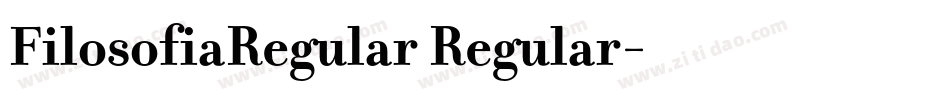 FilosofiaRegular Regular字体转换